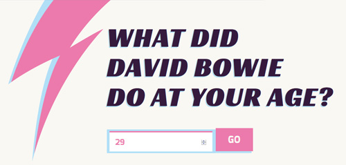 what did bowie do at your age?